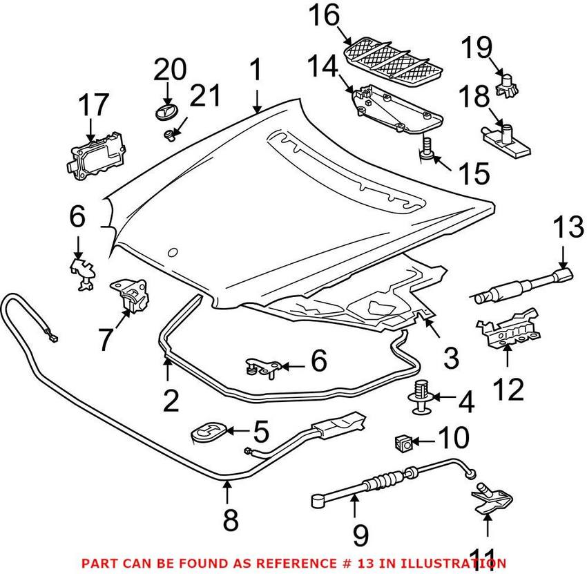 Mercedes Hood Lift Support 2308800029